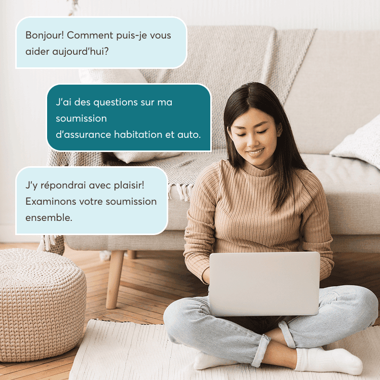 Communiquer avec Sonnet à propos de l’assurance habitation et auto