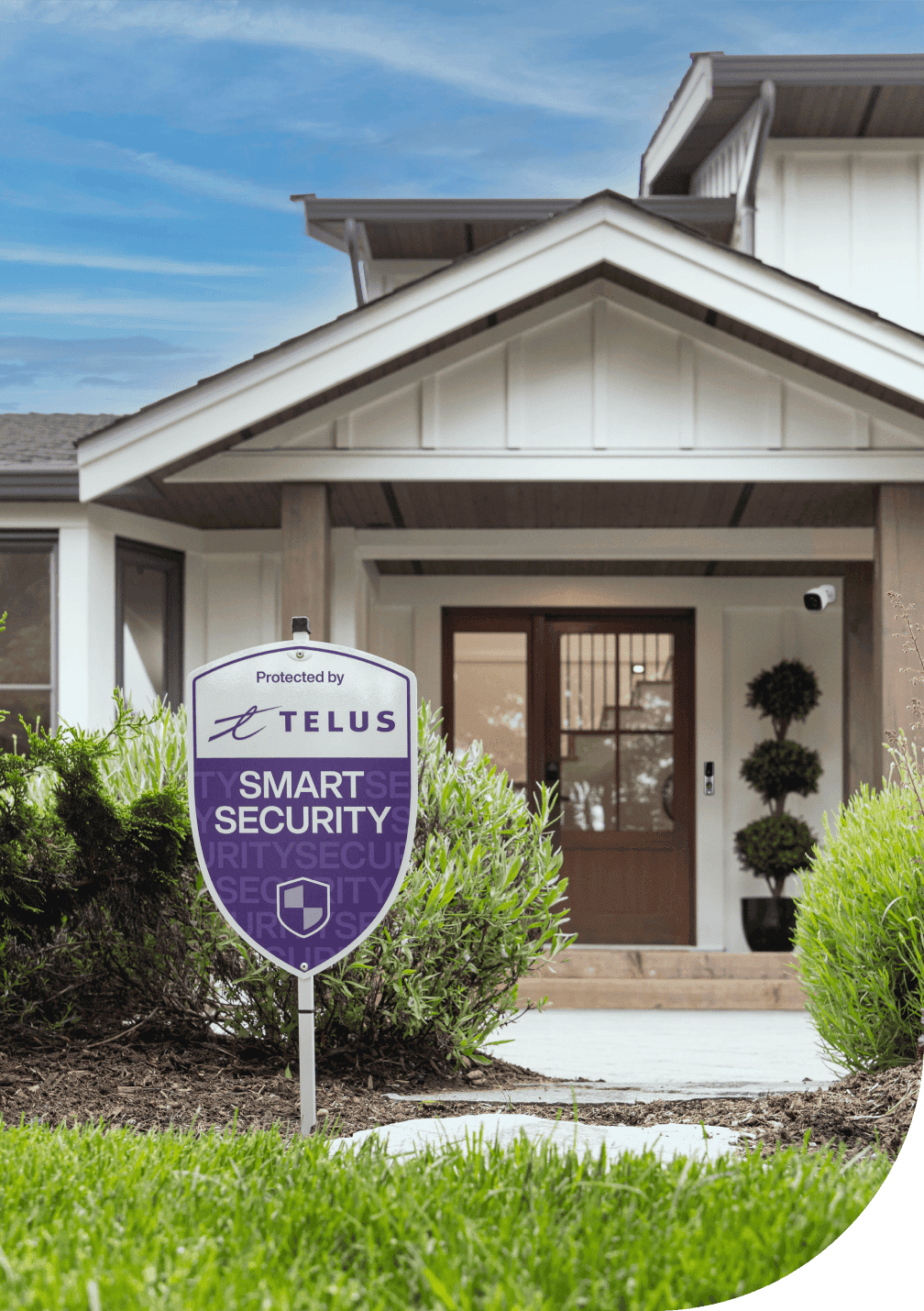 Large suburban house protected by Telus SmartHome Security and home insurance