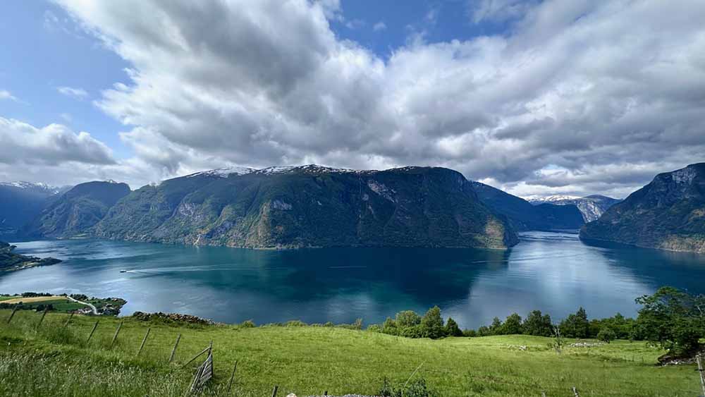 Vue panoramique de la Norvège