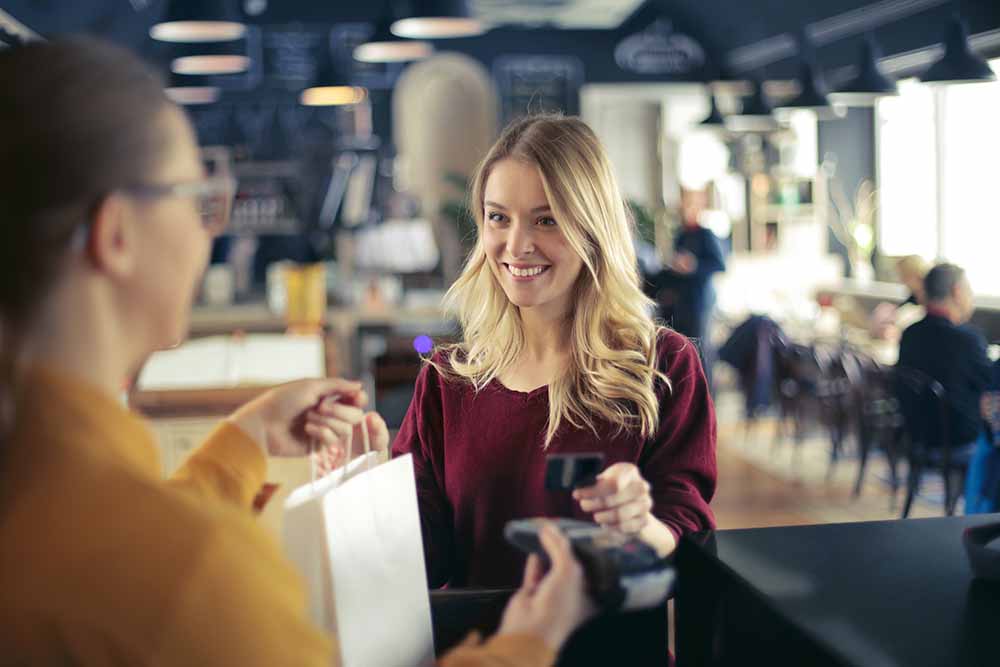 Woman shopping at a store