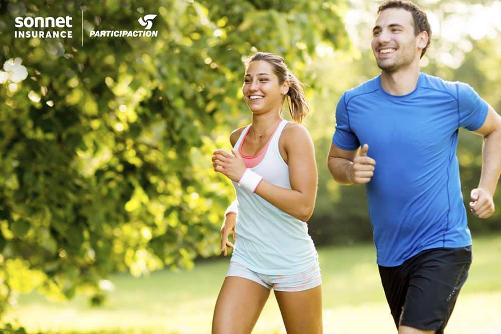 Couple faisant du jogging