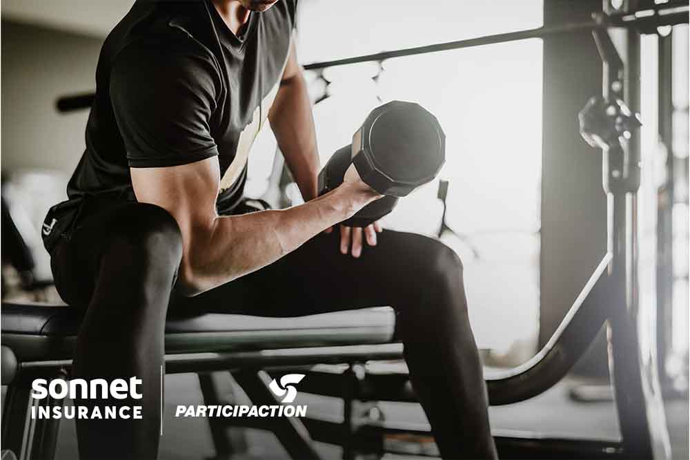 Man working out with weights