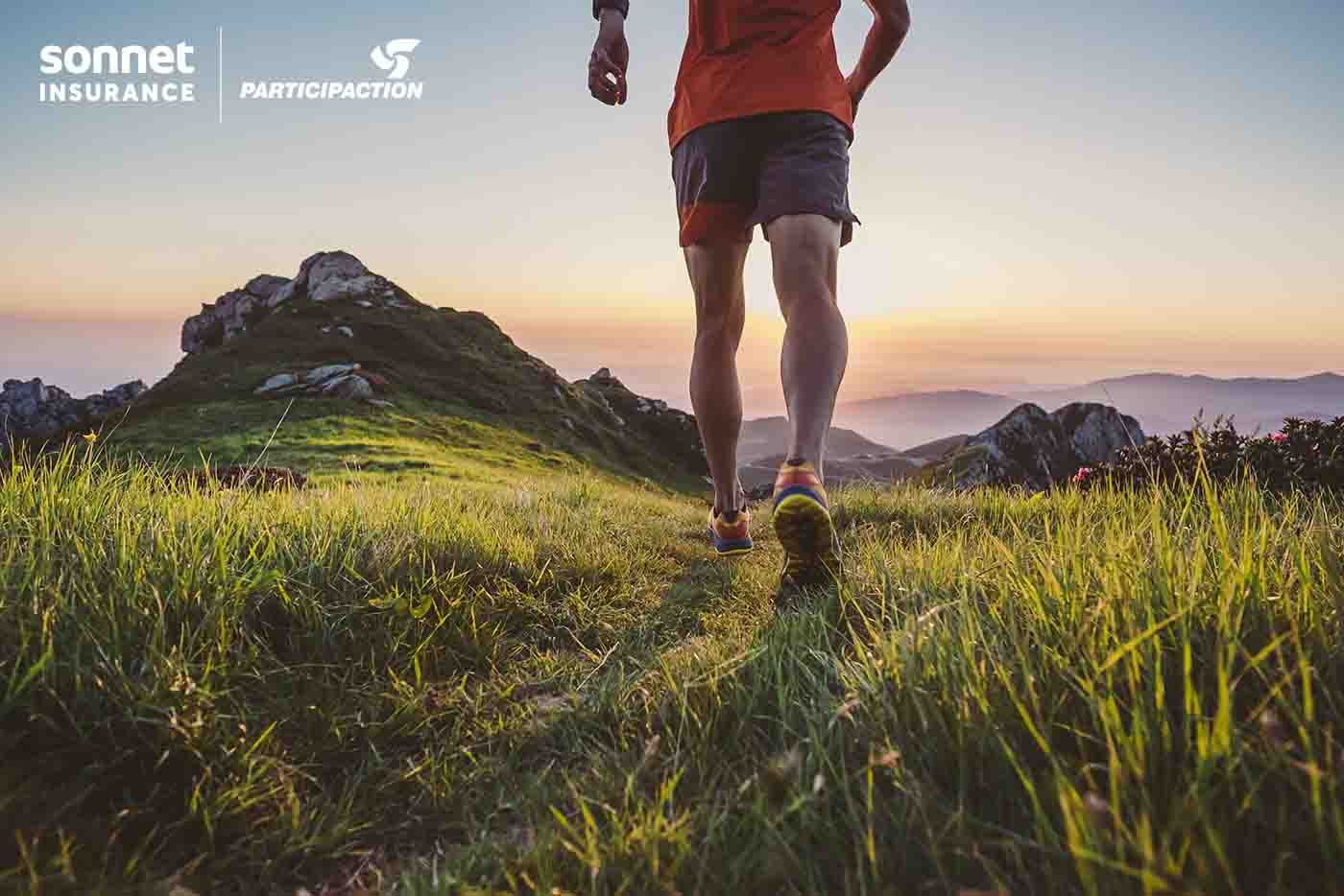 Man exercising outside