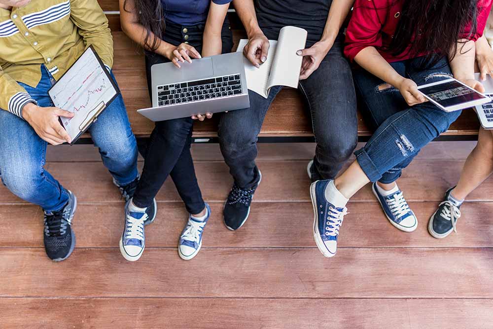 University students in class