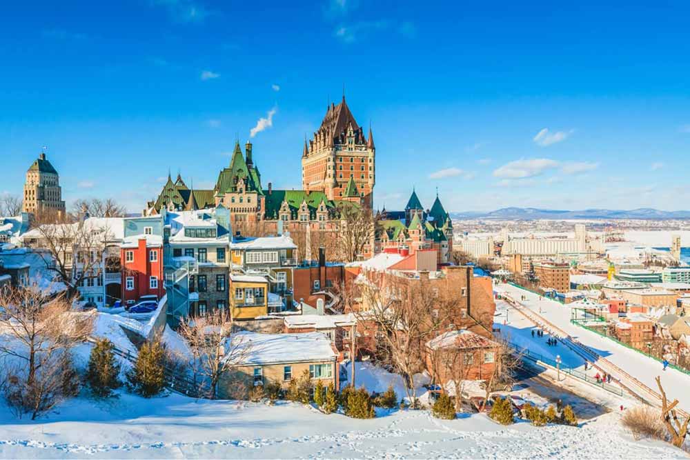 Quebec City in the winter