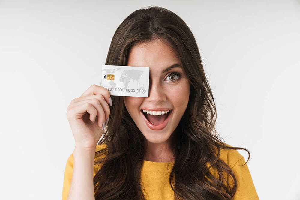 Woman with credit card