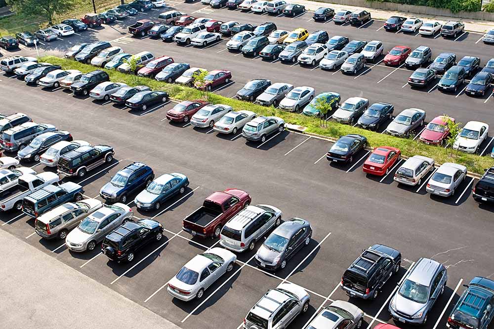 Cars in a parking lot