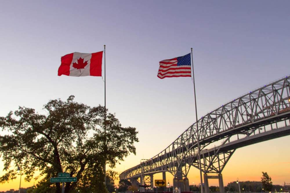 Assurance auto canadienne aux États-Unis