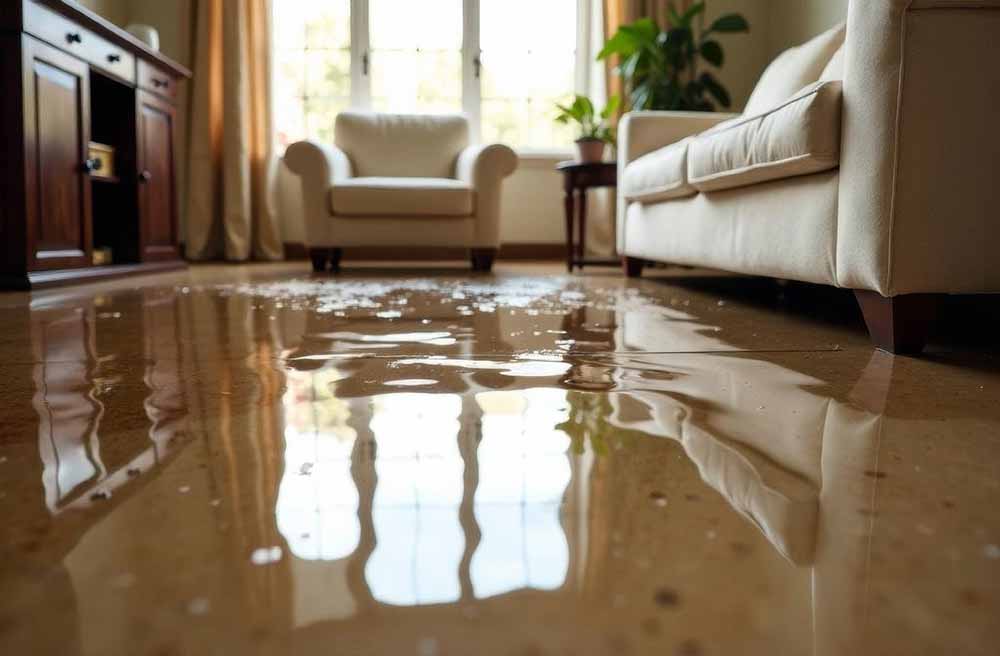 Un salon inondé