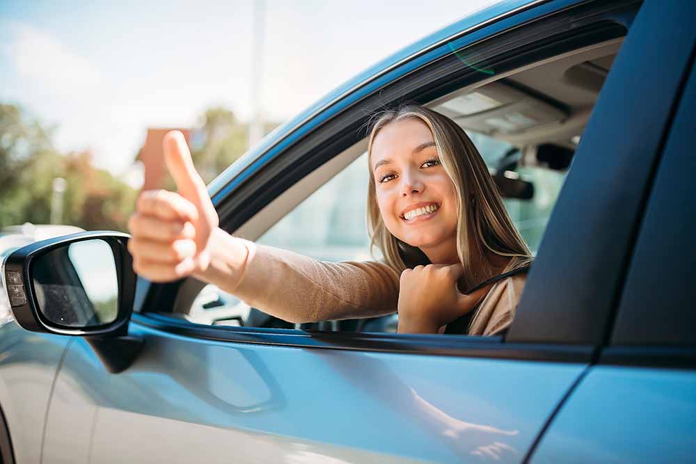 Young female driver